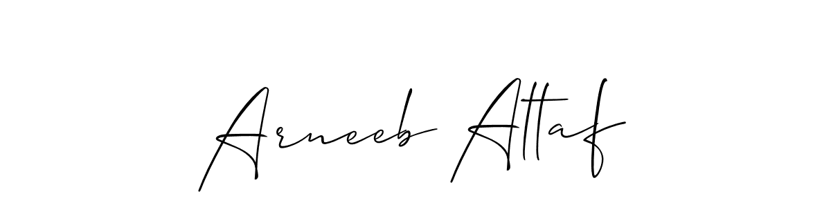 Also we have Arneeb Altaf name is the best signature style. Create professional handwritten signature collection using Allison_Script autograph style. Arneeb Altaf signature style 2 images and pictures png