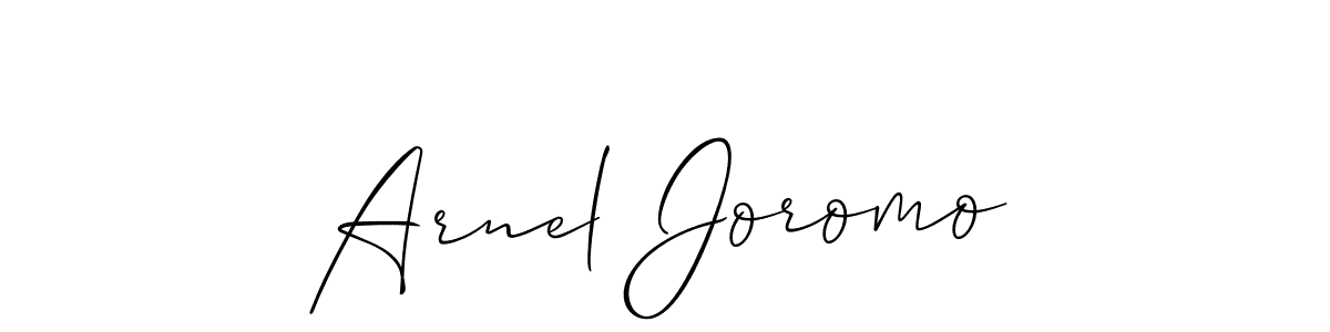 How to Draw Arnel Joromo signature style? Allison_Script is a latest design signature styles for name Arnel Joromo. Arnel Joromo signature style 2 images and pictures png