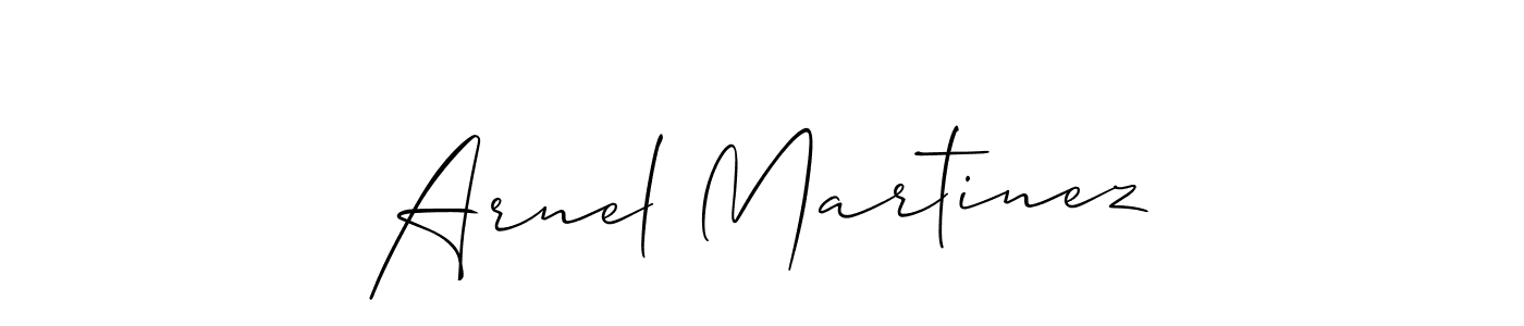 Design your own signature with our free online signature maker. With this signature software, you can create a handwritten (Allison_Script) signature for name Arnel Martinez. Arnel Martinez signature style 2 images and pictures png
