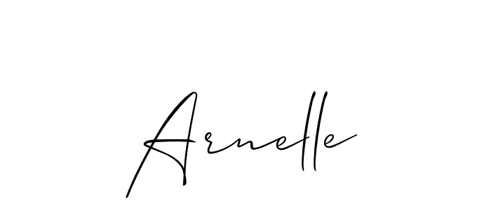 Use a signature maker to create a handwritten signature online. With this signature software, you can design (Allison_Script) your own signature for name Arnelle. Arnelle signature style 2 images and pictures png