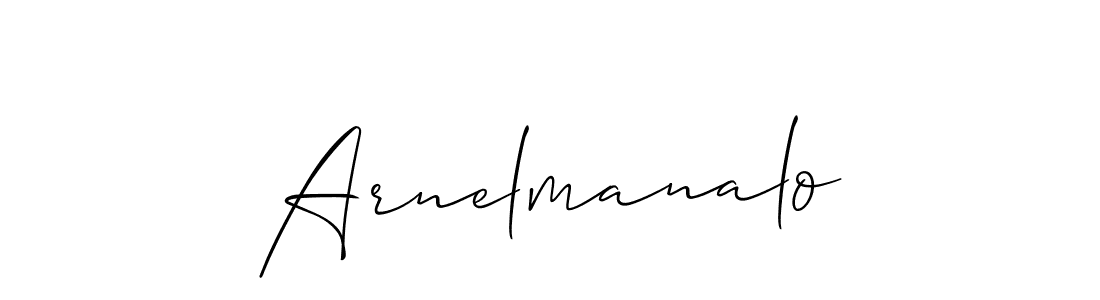 Create a beautiful signature design for name Arnelmanalo. With this signature (Allison_Script) fonts, you can make a handwritten signature for free. Arnelmanalo signature style 2 images and pictures png