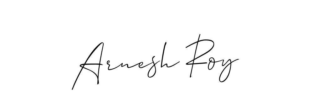 Create a beautiful signature design for name Arnesh Roy. With this signature (Allison_Script) fonts, you can make a handwritten signature for free. Arnesh Roy signature style 2 images and pictures png