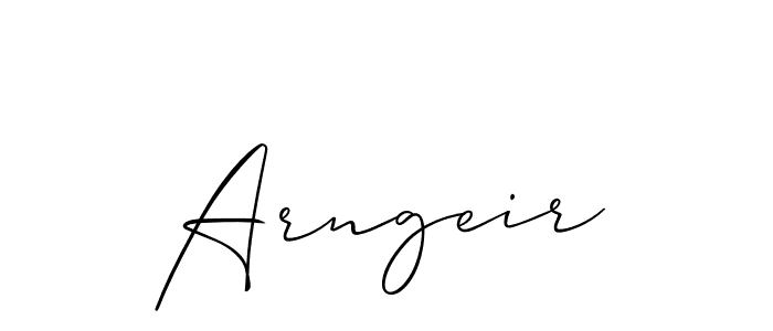 Use a signature maker to create a handwritten signature online. With this signature software, you can design (Allison_Script) your own signature for name Arngeir. Arngeir signature style 2 images and pictures png