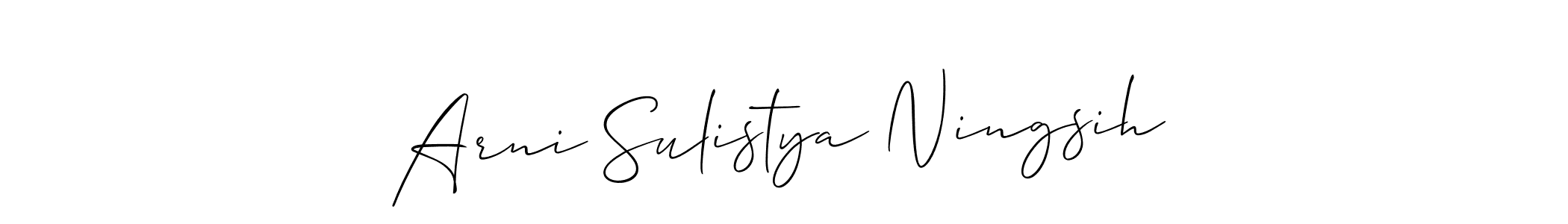 Here are the top 10 professional signature styles for the name Arni Sulistya Ningsih. These are the best autograph styles you can use for your name. Arni Sulistya Ningsih signature style 2 images and pictures png