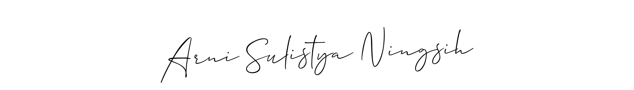 Here are the top 10 professional signature styles for the name Arni Sulistya Ningsih. These are the best autograph styles you can use for your name. Arni Sulistya Ningsih signature style 2 images and pictures png