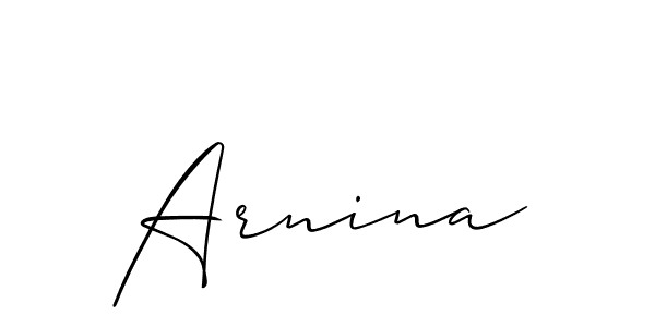 Arnina stylish signature style. Best Handwritten Sign (Allison_Script) for my name. Handwritten Signature Collection Ideas for my name Arnina. Arnina signature style 2 images and pictures png