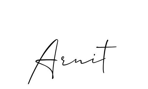 Arnit stylish signature style. Best Handwritten Sign (Allison_Script) for my name. Handwritten Signature Collection Ideas for my name Arnit. Arnit signature style 2 images and pictures png