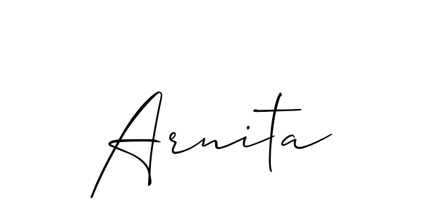 How to Draw Arnita signature style? Allison_Script is a latest design signature styles for name Arnita. Arnita signature style 2 images and pictures png