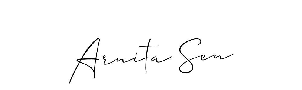 Make a beautiful signature design for name Arnita Sen. With this signature (Allison_Script) style, you can create a handwritten signature for free. Arnita Sen signature style 2 images and pictures png