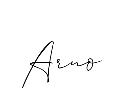 Design your own signature with our free online signature maker. With this signature software, you can create a handwritten (Allison_Script) signature for name Arno. Arno signature style 2 images and pictures png