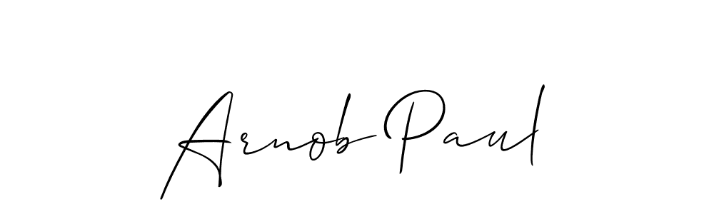 How to make Arnob Paul signature? Allison_Script is a professional autograph style. Create handwritten signature for Arnob Paul name. Arnob Paul signature style 2 images and pictures png