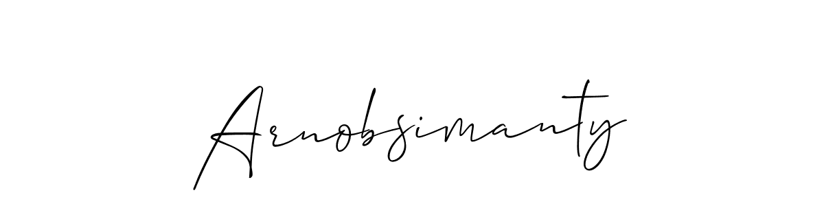 Similarly Allison_Script is the best handwritten signature design. Signature creator online .You can use it as an online autograph creator for name Arnobsimanty. Arnobsimanty signature style 2 images and pictures png