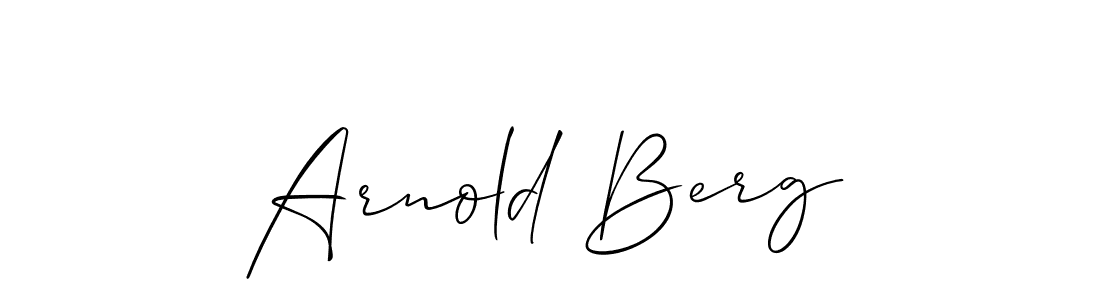 Best and Professional Signature Style for Arnold Berg. Allison_Script Best Signature Style Collection. Arnold Berg signature style 2 images and pictures png
