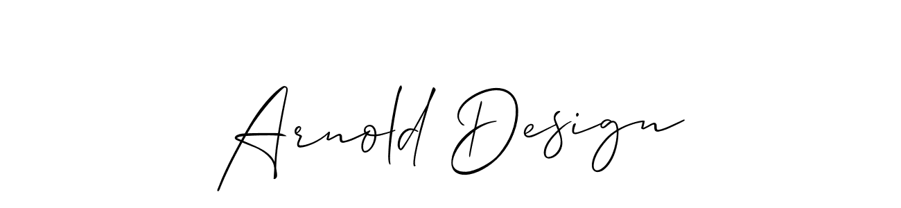 It looks lik you need a new signature style for name Arnold Design. Design unique handwritten (Allison_Script) signature with our free signature maker in just a few clicks. Arnold Design signature style 2 images and pictures png