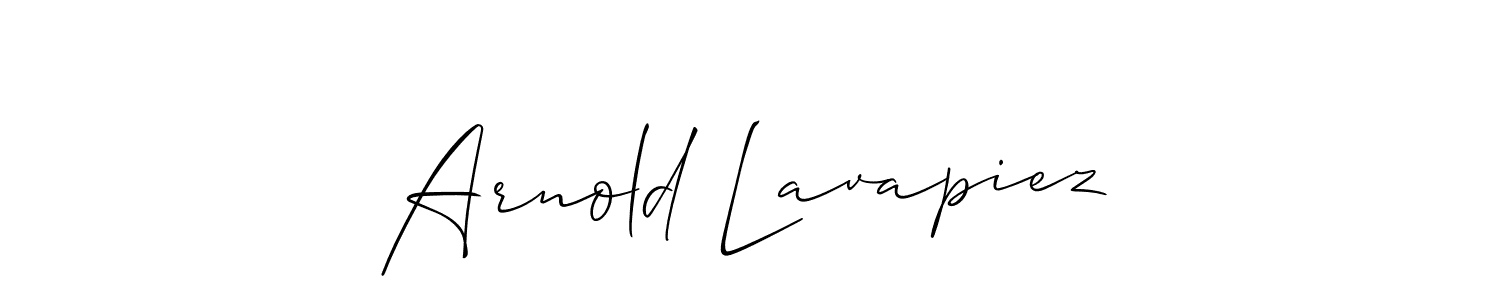 if you are searching for the best signature style for your name Arnold Lavapiez. so please give up your signature search. here we have designed multiple signature styles  using Allison_Script. Arnold Lavapiez signature style 2 images and pictures png