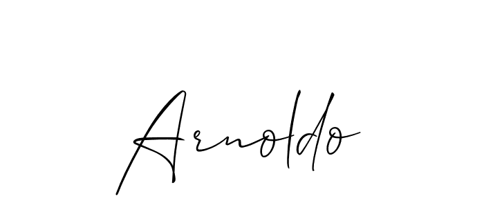 Use a signature maker to create a handwritten signature online. With this signature software, you can design (Allison_Script) your own signature for name Arnoldo. Arnoldo signature style 2 images and pictures png