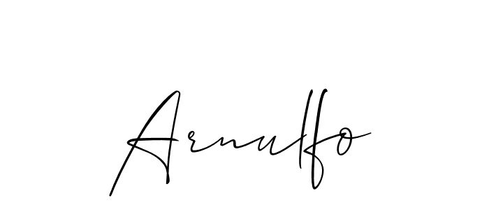 Use a signature maker to create a handwritten signature online. With this signature software, you can design (Allison_Script) your own signature for name Arnulfo. Arnulfo signature style 2 images and pictures png