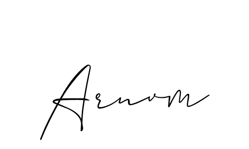 Arnvm stylish signature style. Best Handwritten Sign (Allison_Script) for my name. Handwritten Signature Collection Ideas for my name Arnvm. Arnvm signature style 2 images and pictures png