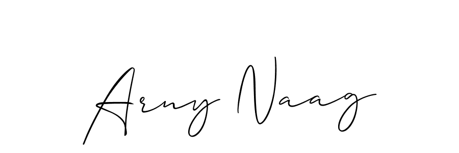 It looks lik you need a new signature style for name Arny Naag. Design unique handwritten (Allison_Script) signature with our free signature maker in just a few clicks. Arny Naag signature style 2 images and pictures png