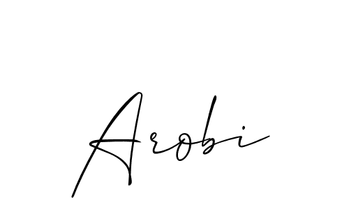 Best and Professional Signature Style for Arobi. Allison_Script Best Signature Style Collection. Arobi signature style 2 images and pictures png