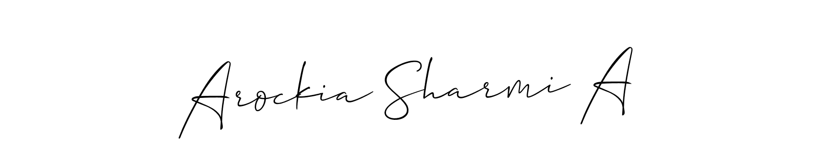 Once you've used our free online signature maker to create your best signature Allison_Script style, it's time to enjoy all of the benefits that Arockia Sharmi A name signing documents. Arockia Sharmi A signature style 2 images and pictures png