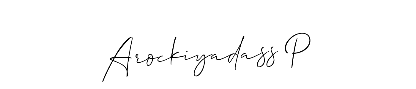 Once you've used our free online signature maker to create your best signature Allison_Script style, it's time to enjoy all of the benefits that Arockiyadass P name signing documents. Arockiyadass P signature style 2 images and pictures png