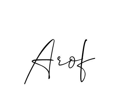 Make a beautiful signature design for name Arof. Use this online signature maker to create a handwritten signature for free. Arof signature style 2 images and pictures png