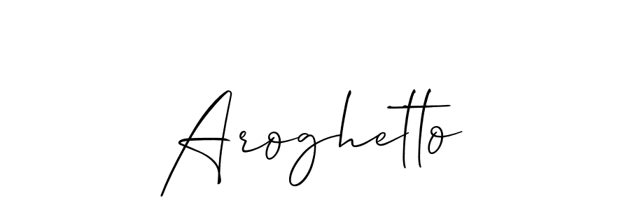 Best and Professional Signature Style for Aroghetto. Allison_Script Best Signature Style Collection. Aroghetto signature style 2 images and pictures png