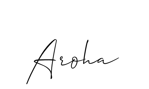 Also You can easily find your signature by using the search form. We will create Aroha name handwritten signature images for you free of cost using Allison_Script sign style. Aroha signature style 2 images and pictures png