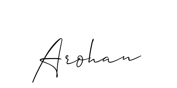 Best and Professional Signature Style for Arohan. Allison_Script Best Signature Style Collection. Arohan signature style 2 images and pictures png