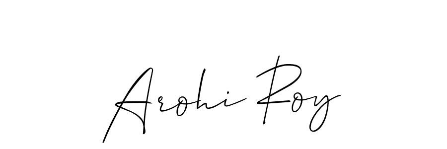 Make a beautiful signature design for name Arohi Roy. With this signature (Allison_Script) style, you can create a handwritten signature for free. Arohi Roy signature style 2 images and pictures png