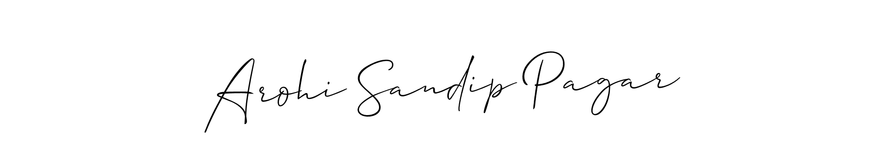 Also we have Arohi Sandip Pagar name is the best signature style. Create professional handwritten signature collection using Allison_Script autograph style. Arohi Sandip Pagar signature style 2 images and pictures png