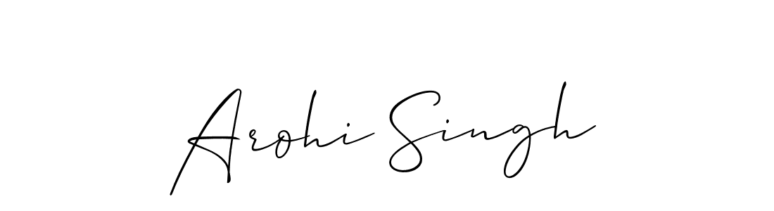 Also You can easily find your signature by using the search form. We will create Arohi Singh name handwritten signature images for you free of cost using Allison_Script sign style. Arohi Singh signature style 2 images and pictures png