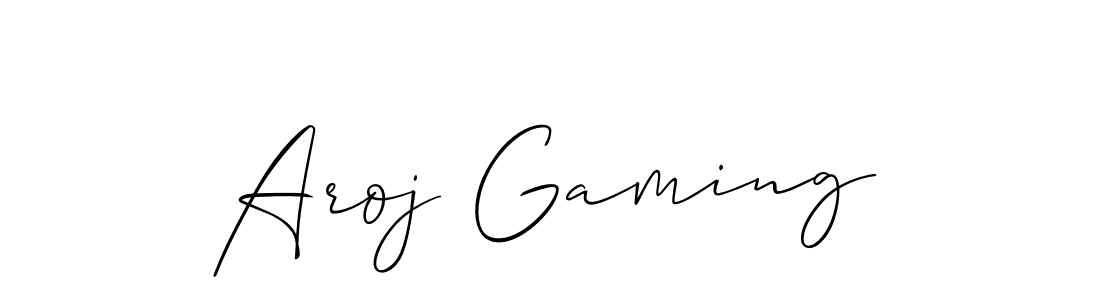 Design your own signature with our free online signature maker. With this signature software, you can create a handwritten (Allison_Script) signature for name Aroj Gaming. Aroj Gaming signature style 2 images and pictures png