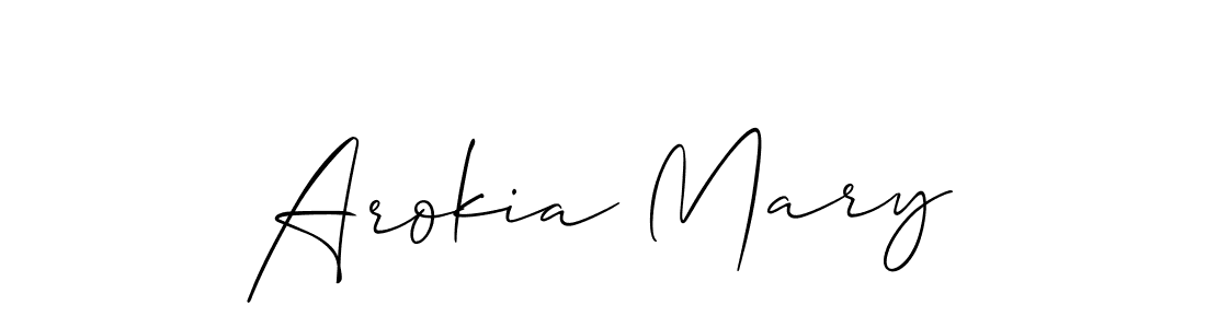 How to make Arokia Mary signature? Allison_Script is a professional autograph style. Create handwritten signature for Arokia Mary name. Arokia Mary signature style 2 images and pictures png