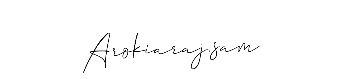 How to make Arokiaraj.sam signature? Allison_Script is a professional autograph style. Create handwritten signature for Arokiaraj.sam name. Arokiaraj.sam signature style 2 images and pictures png