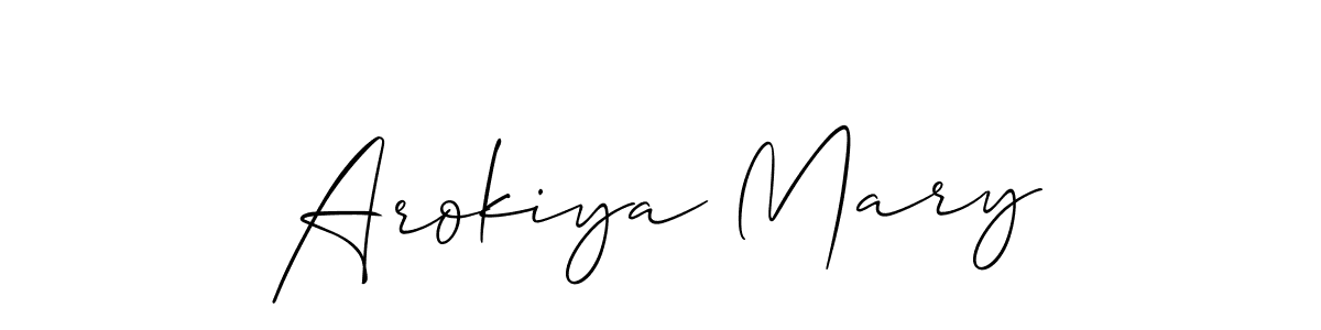 Once you've used our free online signature maker to create your best signature Allison_Script style, it's time to enjoy all of the benefits that Arokiya Mary name signing documents. Arokiya Mary signature style 2 images and pictures png