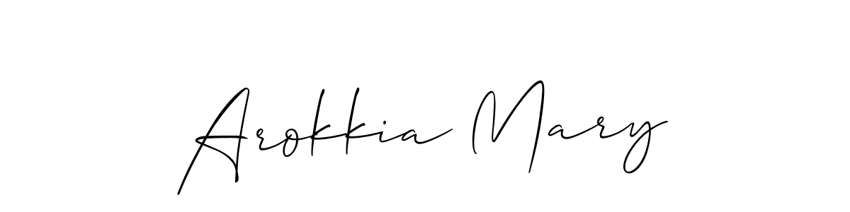 How to make Arokkia Mary signature? Allison_Script is a professional autograph style. Create handwritten signature for Arokkia Mary name. Arokkia Mary signature style 2 images and pictures png