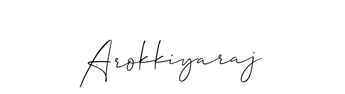 How to Draw Arokkiyaraj signature style? Allison_Script is a latest design signature styles for name Arokkiyaraj. Arokkiyaraj signature style 2 images and pictures png