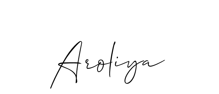 Aroliya stylish signature style. Best Handwritten Sign (Allison_Script) for my name. Handwritten Signature Collection Ideas for my name Aroliya. Aroliya signature style 2 images and pictures png