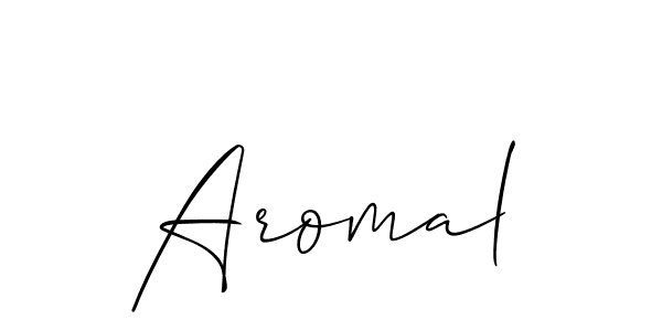 Aromal stylish signature style. Best Handwritten Sign (Allison_Script) for my name. Handwritten Signature Collection Ideas for my name Aromal. Aromal signature style 2 images and pictures png