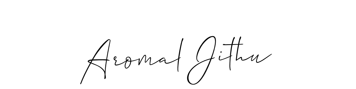 How to Draw Aromal Jithu signature style? Allison_Script is a latest design signature styles for name Aromal Jithu. Aromal Jithu signature style 2 images and pictures png