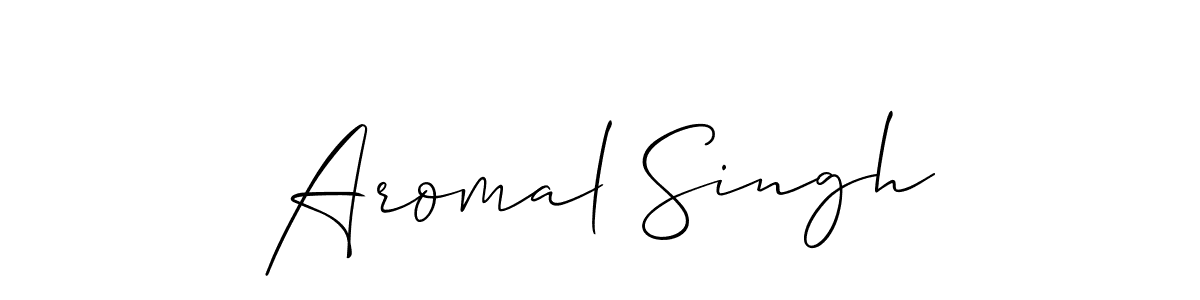 Make a short Aromal Singh signature style. Manage your documents anywhere anytime using Allison_Script. Create and add eSignatures, submit forms, share and send files easily. Aromal Singh signature style 2 images and pictures png