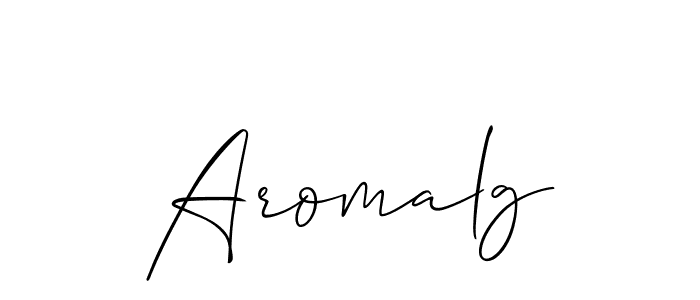 Design your own signature with our free online signature maker. With this signature software, you can create a handwritten (Allison_Script) signature for name Aromalg. Aromalg signature style 2 images and pictures png