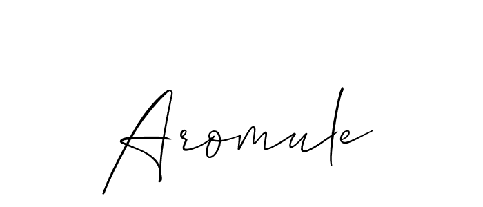 You should practise on your own different ways (Allison_Script) to write your name (Aromule) in signature. don't let someone else do it for you. Aromule signature style 2 images and pictures png