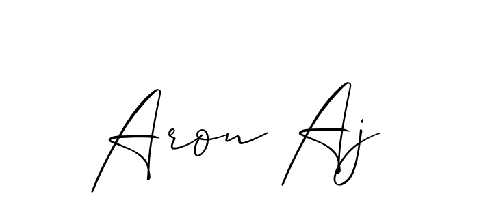 Aron Aj stylish signature style. Best Handwritten Sign (Allison_Script) for my name. Handwritten Signature Collection Ideas for my name Aron Aj. Aron Aj signature style 2 images and pictures png