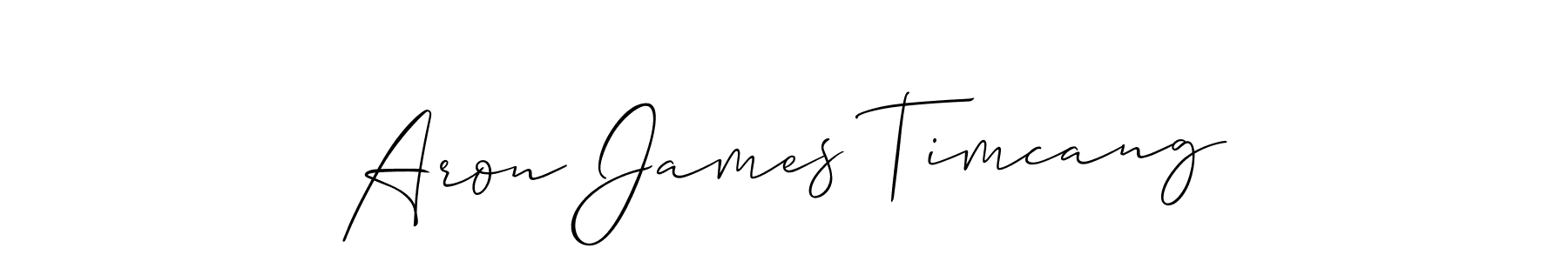 How to Draw Aron James Timcang signature style? Allison_Script is a latest design signature styles for name Aron James Timcang. Aron James Timcang signature style 2 images and pictures png