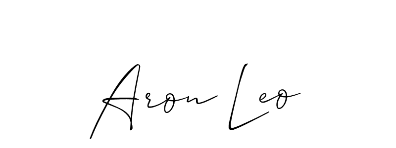 Create a beautiful signature design for name Aron Leo. With this signature (Allison_Script) fonts, you can make a handwritten signature for free. Aron Leo signature style 2 images and pictures png