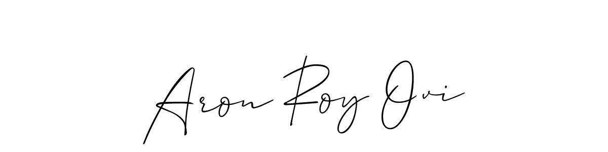 Aron Roy Ovi stylish signature style. Best Handwritten Sign (Allison_Script) for my name. Handwritten Signature Collection Ideas for my name Aron Roy Ovi. Aron Roy Ovi signature style 2 images and pictures png