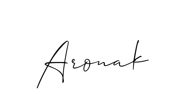 Create a beautiful signature design for name Aronak. With this signature (Allison_Script) fonts, you can make a handwritten signature for free. Aronak signature style 2 images and pictures png